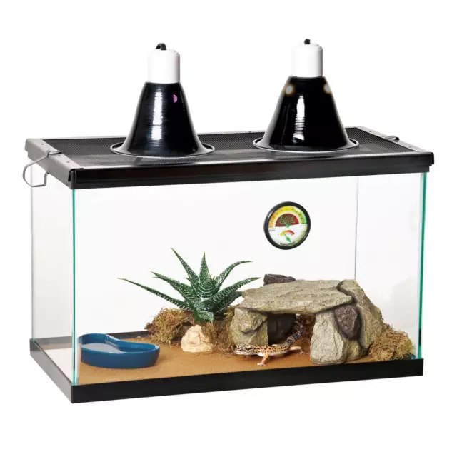 10-Gallon Aquatic Turtle Reptile Aquarium Tank Habitat With Basic Starter Kit