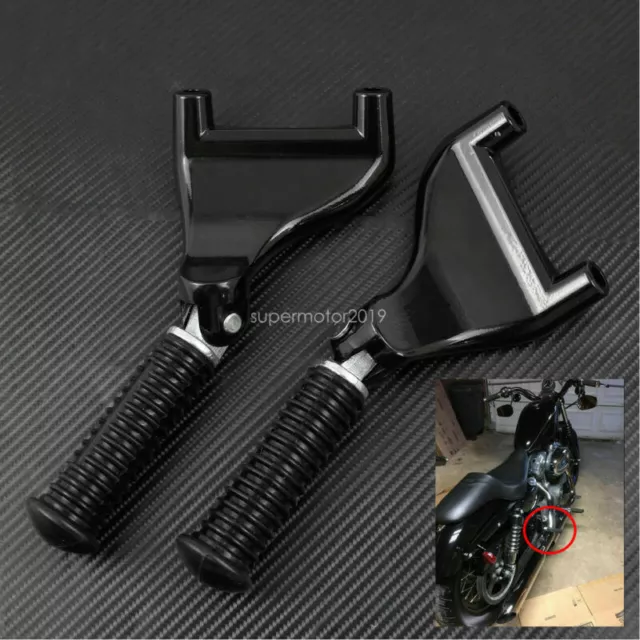 Rear Passenger Foot Pegs Pedal Mount Fit For Harley Sportster XL883 1200 04-13