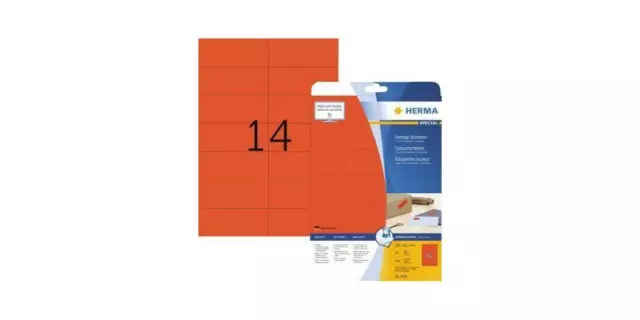 HERMA Universaletikett 105 x 42,3 mm (B x H) wieder ablösbar Papier rot 280 E...