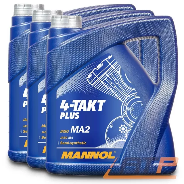 MANNOL 3x 4 L LITER 4-TAKT PLUS MOTORÖL MOTOR-ÖL MOTOREN-ÖL