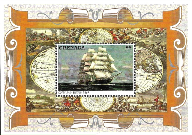 GRENADA - 1996 MNH "SHIPS - Cutty Sark Boats Nautical Transport" Souvenir Sheet