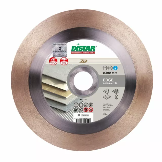 Diamant Tronçonnage 180,200, 230,250 " Solaredge " pour Granit, Céramique À 45°