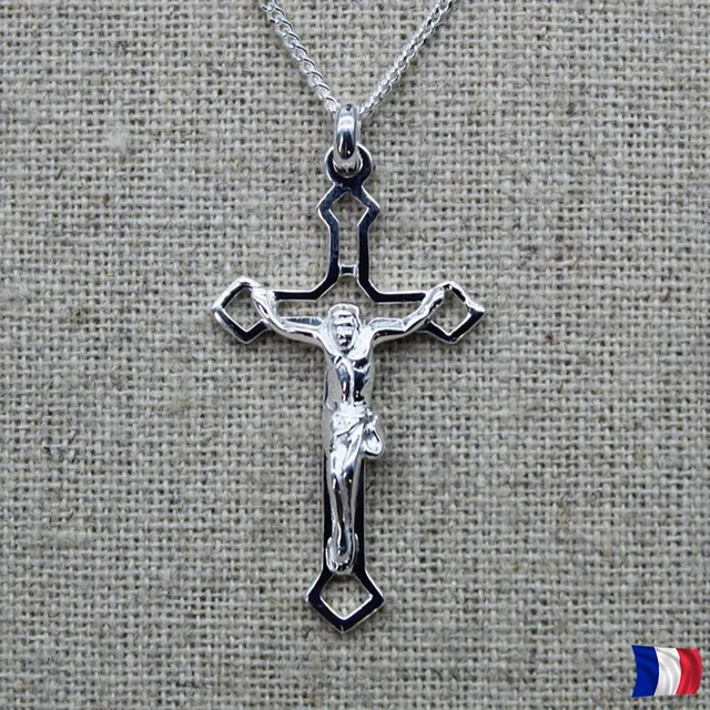 Chaîne pendentif croix en argent 925 - France