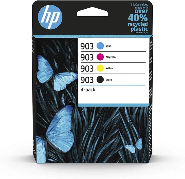 HP 903 Nero, Ciano, Giallo e Magenta, 6ZC73AE, confezione da 4 Cartucce Original