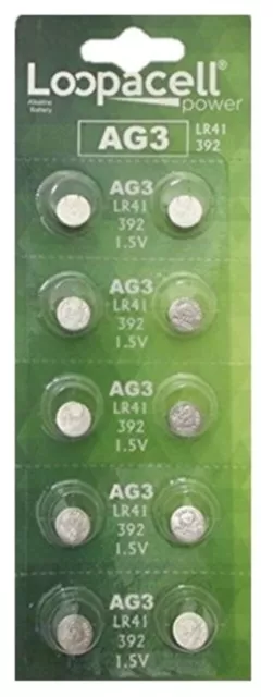 30 Pk AG3 LR41 392 392A SR736 LR736 Alkaline Button Cell Battery 3