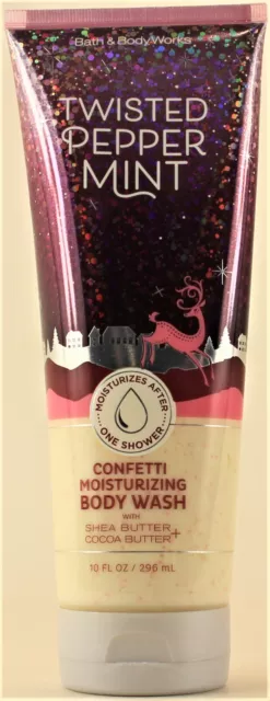 Bath & Body Works TWISTED PEPPERMINT Confetti Moisturizing Body Wash Shower 10oz