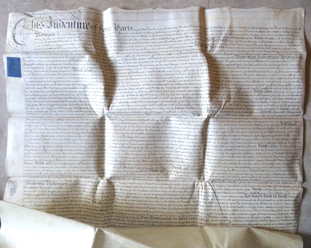 Moulton Norfolk - 1771 Indenture - Seagon Clerke Cubitt Miller familes Norwich