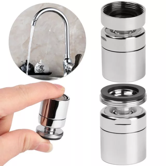 Easy Install Sink Aerator with Stainless Steel Pad and 360 Degree Swivel