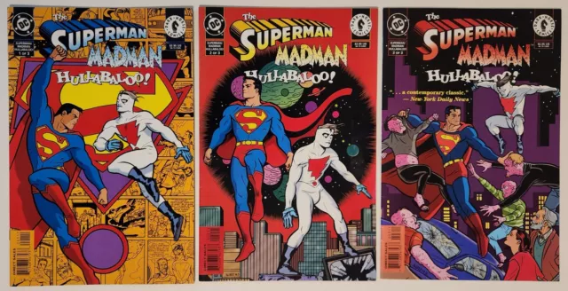 The Superman/Madman Hullabaloo! #1-3 (1997, DC) VF Complete Set Mike Allred