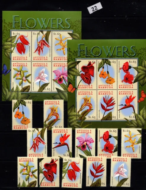 Fr Antigua And Barbuda - Mnh - Flowers - Flora