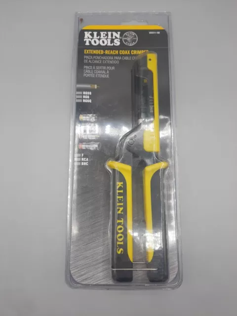 Klein Tools Extended-Reach Coax Crimper VDV211-100 (e14-1) Brand New Sealed