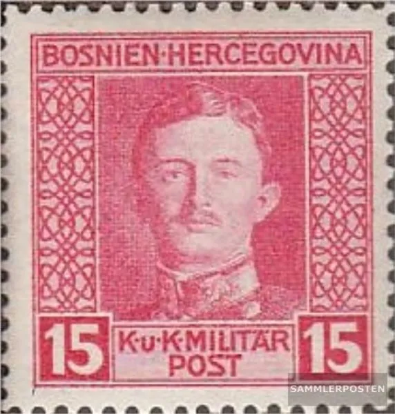 österr.-bosnie-herzeg. 129 neuf avec gomme originale 1917 karl I.