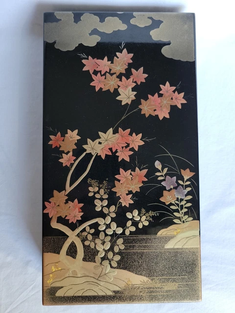 Vintage Aizu Lacquerware Accessory Jewelry Box Traditional Japanese 