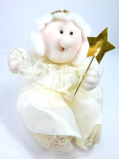 Vintage Mervyn's Stuffed Angel Musical Motion Christmas Decor "Hark The Herald..