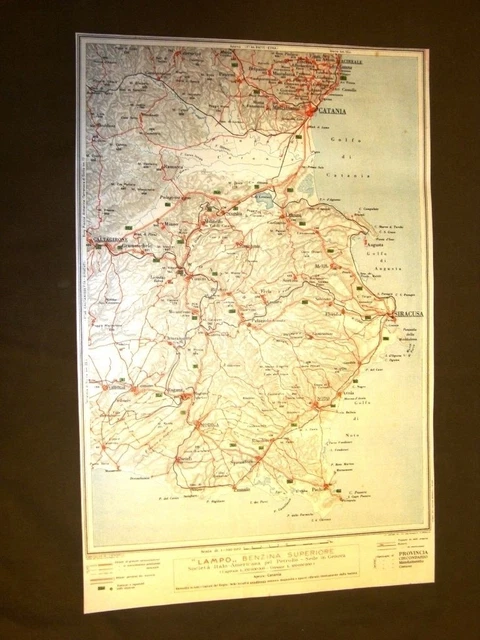 1922 MAP OF Syracuse Ragusa Modica Comiso Touring Club Italian £19.28 ...
