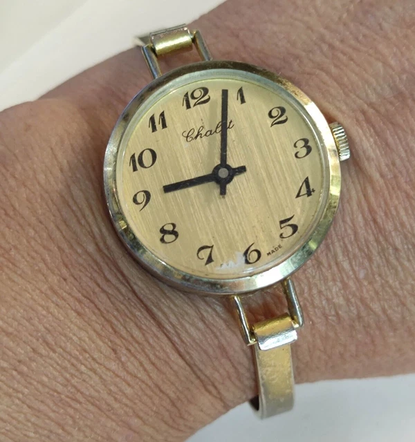 Montre vintage femme ARYOR Incabloc mécanique bracelet extensible Ancienne montre femme ARYOR mécanique date style rétro - Montres & Bijoux