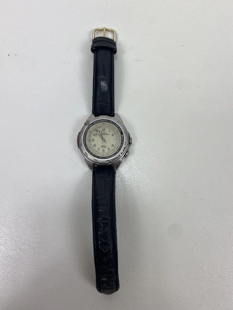 Montre Timex Expedition Femme - Cuir Marron, Cadran Floral Crème, Date, étanche 50m, Fonctionne