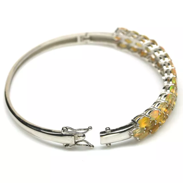 Non Chauffé Multicolore Opale Bracelet Croix 5.1cm x 6.3cm 925 Argent Sterling 3