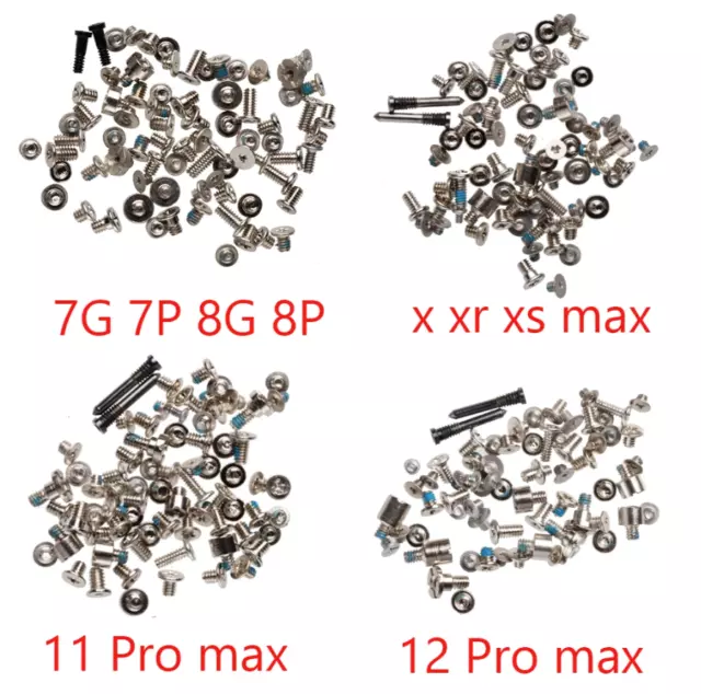 iPhone 7 8 Plus X XR XS MAX  SE 2020 11 PRO 12 Mini Replacement Screw Screws Set