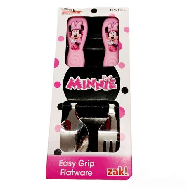 Zak Disney Minnie Mouse Toddler Stainless Steel Fork & Spoon Utensil Set