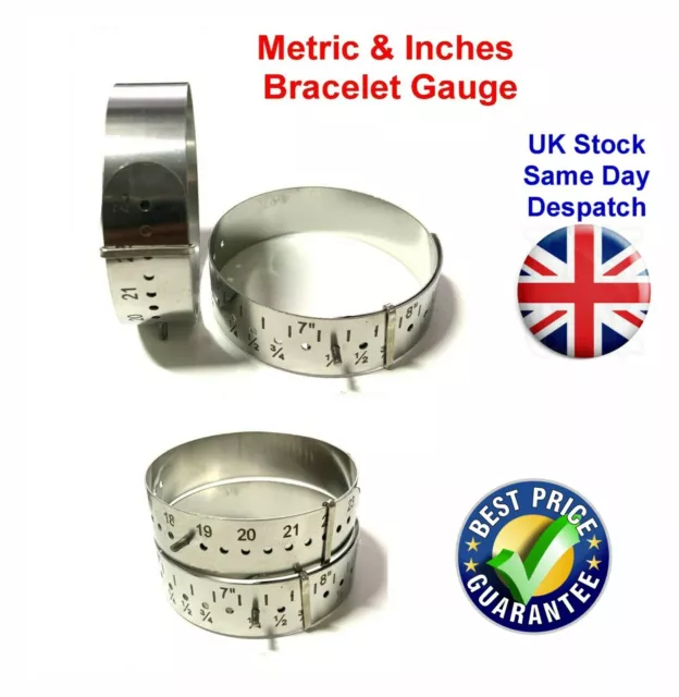 Bracelet Gauges Stainless Steel Metric & Inches Bangle Holder Gauge