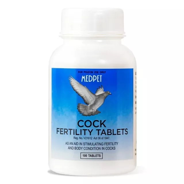 Medpet Cock Fertility Tablets - Enhances Pigeon Breeding Success (100 tab)
