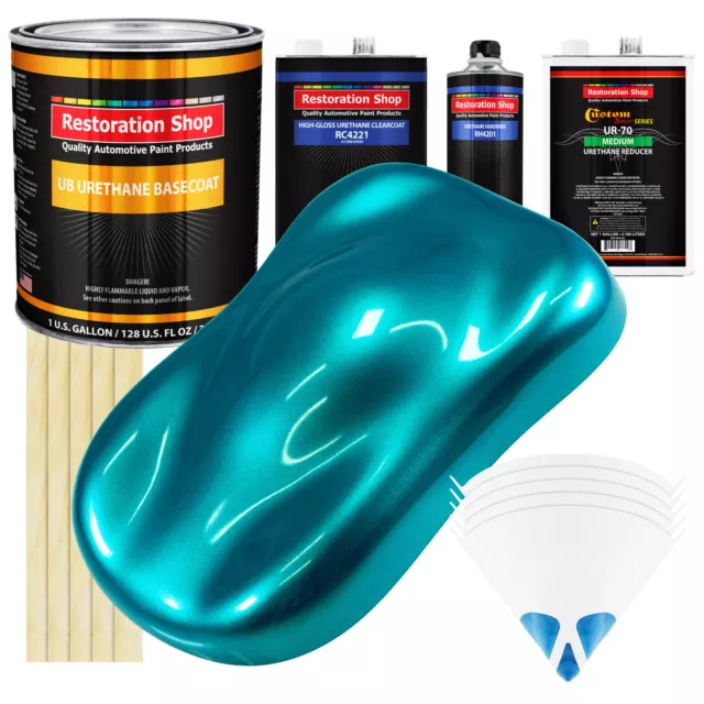 Teal Green Metallic Gallon URETHANE BASECOAT CLEARCOAT Car Auto Body Paint Kit