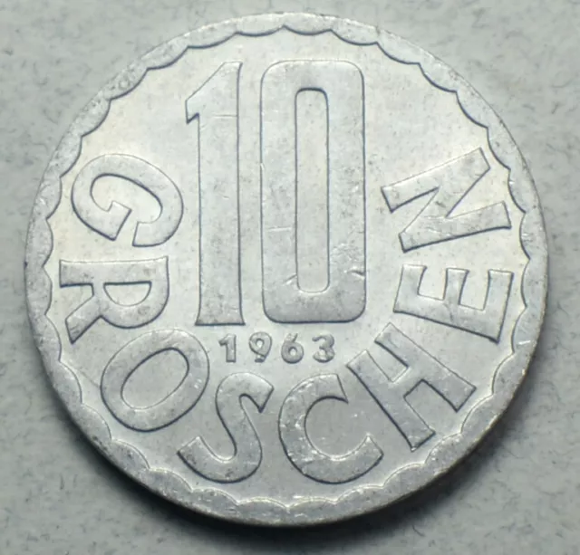 Austria 10 Groschen 1963 KM#2878 Europe Coin