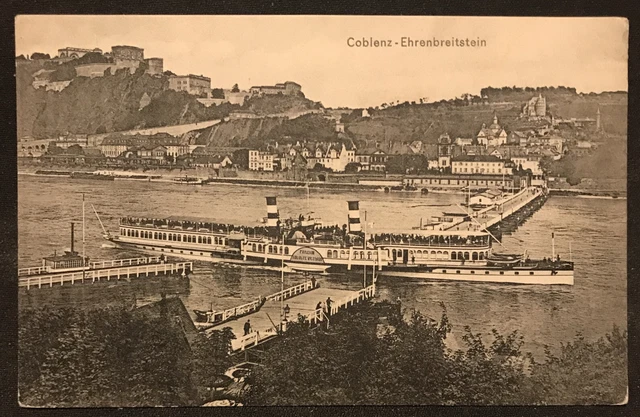 sehr alte Schiff-PK „Kaiserin Auguste  Victoria“ von 1908 in Coblenz 56077