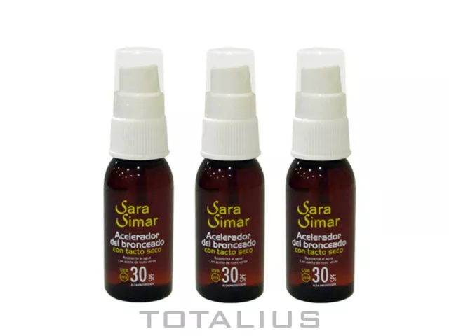 ACEITE ACELERADOR DEL BRONCEADO 30 ml SPF30 - SARA SIMAR ( 3 UNIDADES )