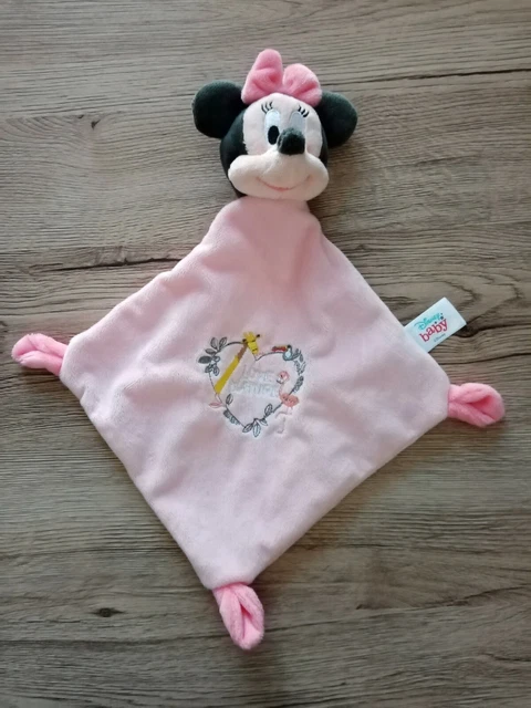 DOUDOU PLAT DISNEY BABY NICOTOY MINNIE LOVE NATURE COEUR FLAMAND ROSE 2 dispo