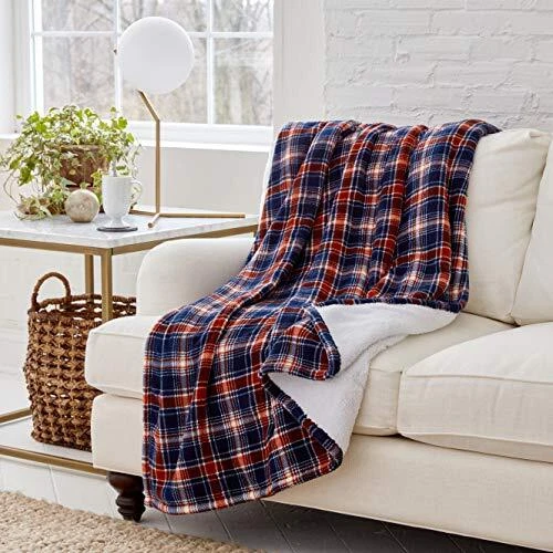 | Smart Heated Electric Throw Blanket - Reversible Sherpa - Hands Free Contro...