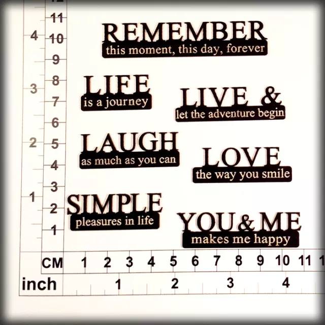 Chipboard Embellishments for Scrapbooking, Cardmaking - Scrap Words 21 CB6103b