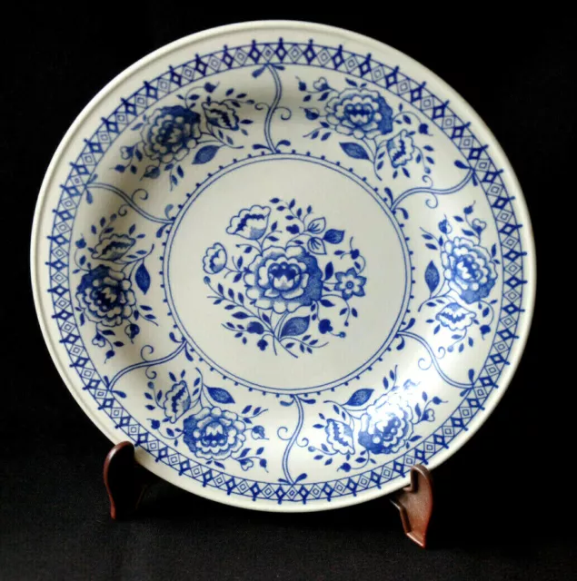 Assiette en faïence - Boch Belgium – Décor floral bleu