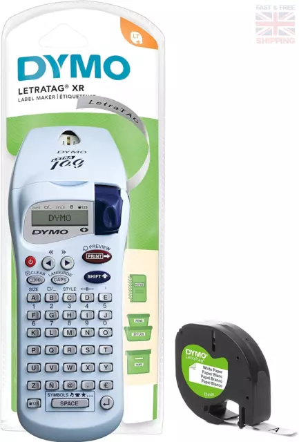 Dymo LetraTag XR Handheld Label Maker | ABC Keyboard Home Label Printer with LC