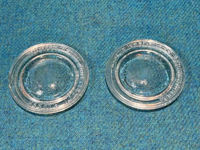 Antique Vintage Anchor Hocking Presto 3-1/4” Glass Mason Jar Top Lid lot of 2