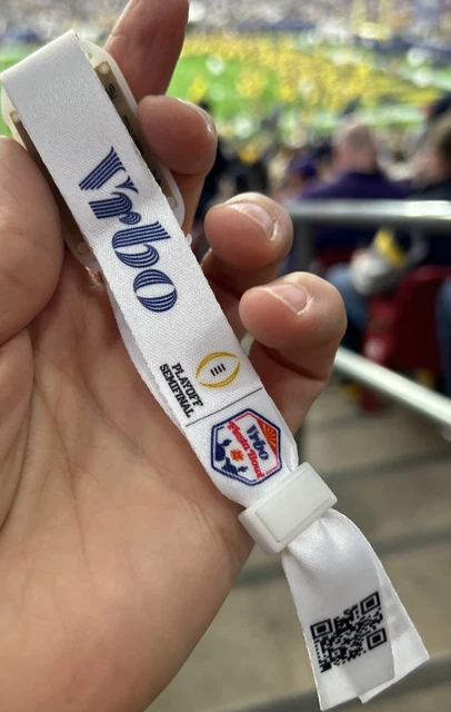Official 2022 VRBO Fiesta Bowl Wristband Michigan Wolverines vs TCU Not A Ticket