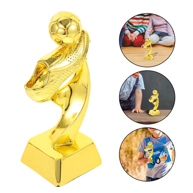 Trophée En PVC Doré Pour Enfants - 19x10x7 Cm, Récompense Sportive Ou Scolaire