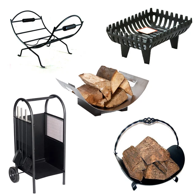 LOG HOLDER CRADLE Fireplace Wood Coal Basket Log Store Rack Firewood