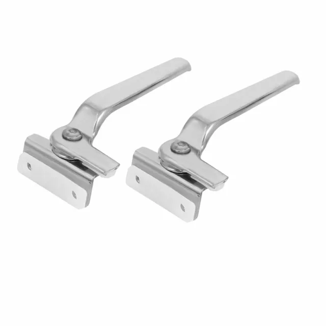 Stainless Steel Casement Window Locking Handle Grip Right Hand Silver Tone 2pcs