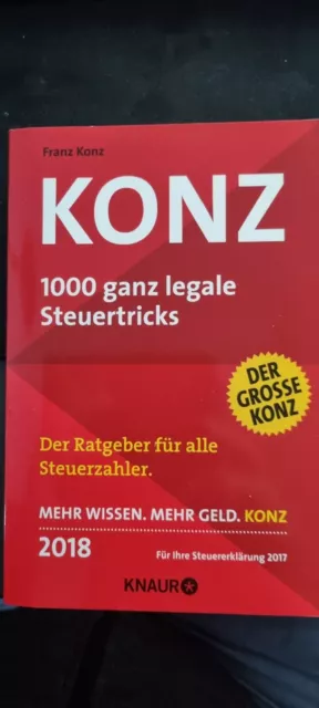 Konz: 1000 ganz legale Steuertricks von Konz, Franz | Buch | Zustand sehr gut