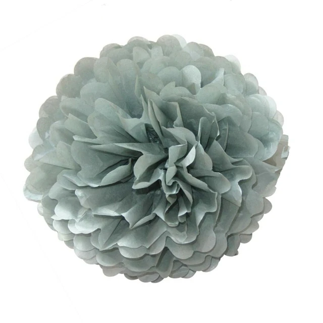 Graue Stoff Papier Bommel Bommel Blume Geburtstag Hochzeit Weihnachten Party