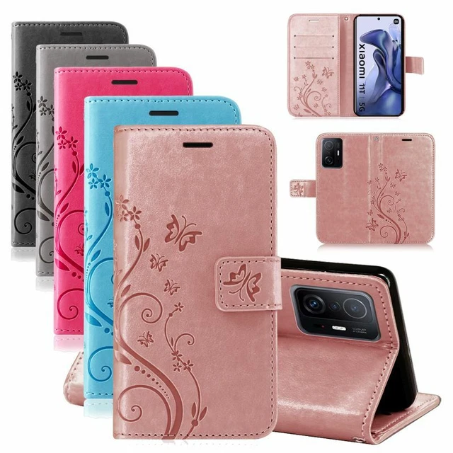 Xiaomi Étui Portable pour Téléphone Etui Coque Fleurs Clapet Portefeuille Housse