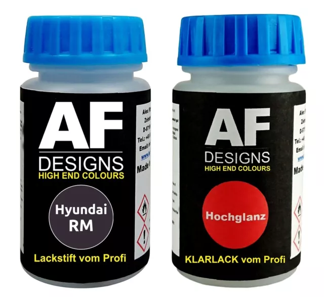 Lackstift für Hyundai RM Purple Rain Perl + Klarlack je 50ml Autolack  SET