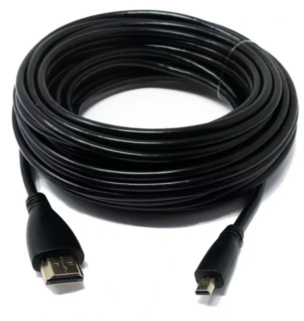 System-S Cable HDMI 10 Enchufe M A Micro Adaptador de Enchufe en Negro