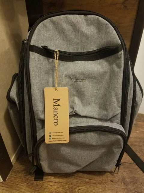 Diaper bag backpack gray mancro brand new with tag PRICE DROP