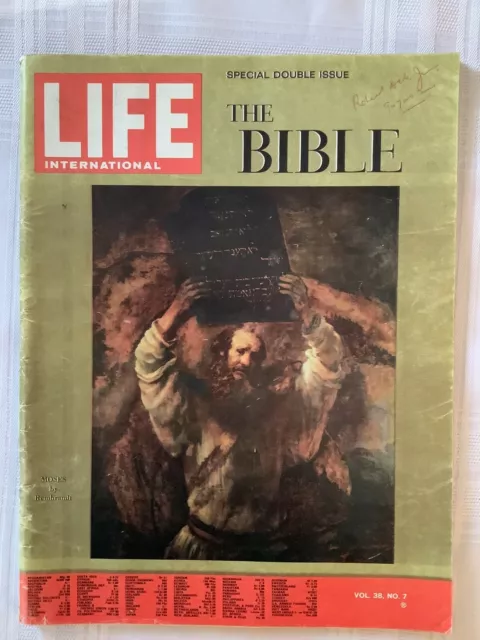 LIFE INTERNATIONAL MAGAZINE Special Double Issue The Bible Moses