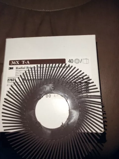3M Scotch-Brite 27621  Radial Bristle Disk 6" 36 grit  40 Pack