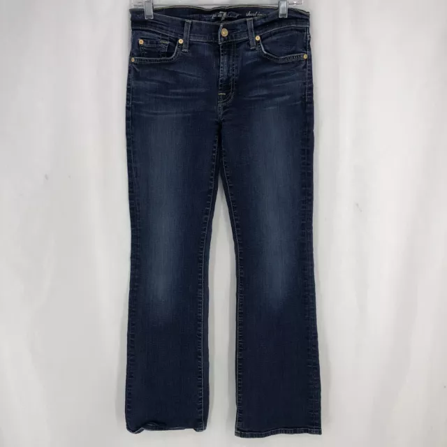 7 For All Mankind Women's A-Pocket Short Inseam Boot Cut Jeans - Size 28 (28x30)