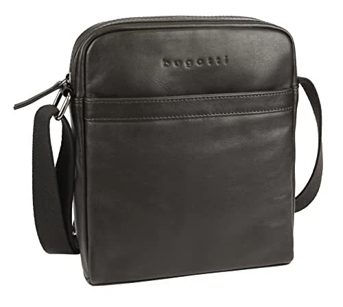 Sac Bandoulière Homme Cuir Véritable Silvio - Petit Sac Messenger Pour Tablette 10,1" - Dimensions 22x8x27cm - Poche Anti-vol, Organisation Pratique